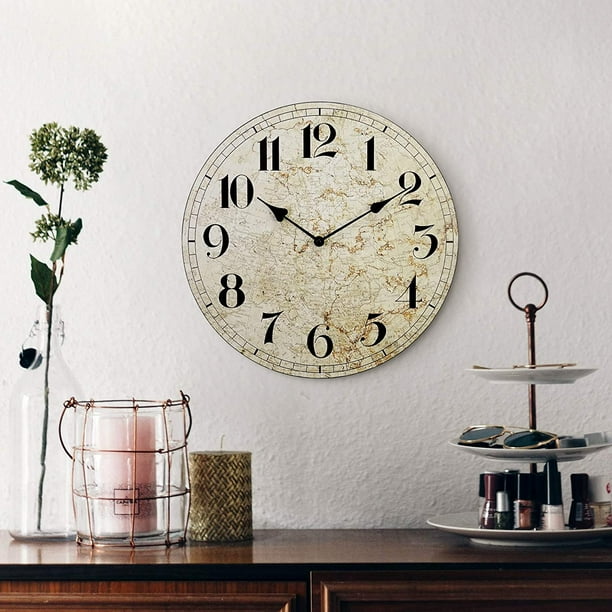 Fabricmcc Farmhouse Wall Clock Quiet Rustic 10 Reclaimed Wood Map Clocks Vintage Round Decor With Big Arabic For Kitchen Living Room Office Bedroom Classroom Com - Rustic Reclaimed Wood Wall Clock Fabricmcc Farmhouse Wall Clock Quiet Rustic 10 Reclaimed Wood Map Clocks Vintage Round Decor With Big Arabic For Kitchen Living Room Office Bedroom Classroom Com - Rustic Reclaimed Wood Wall Clock