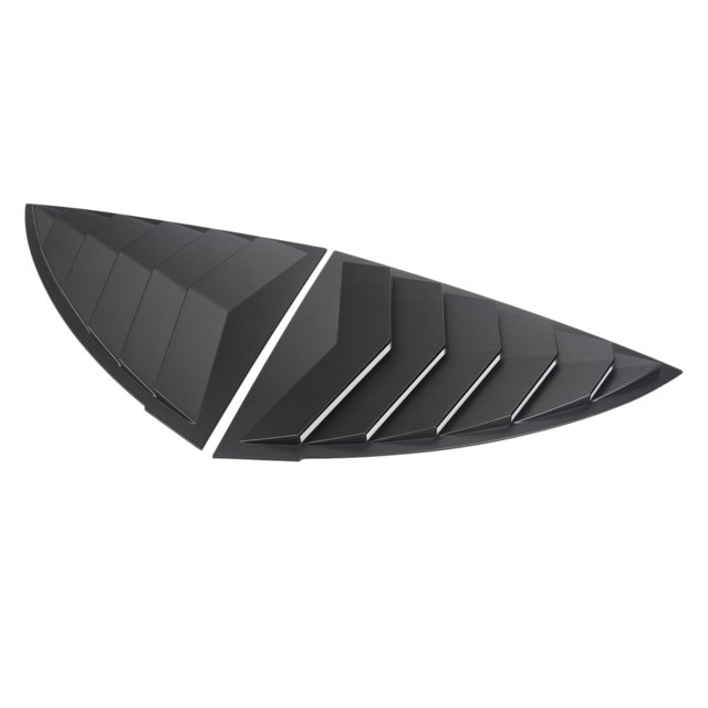 2x triangular para ventana trasera, , decoración de ventana, calcomanías, ajuste exterior del coche, para modelo Y, accesorios Negro mate