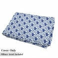 thumbnail image 5 of Paisley Floor Pillow Lounger Cover, Vintage Eastren Inspired Design with Flowers Ivy Leaves and Dots Nature Art, Nap Mat Printed Fabric Case for 5 Pillows, 88" x 36", Blue and White, by Ambesonne, 5 of 5
