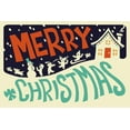 thumbnail image 1 of Merry Christmas House, Retro Christmas (12x18 Wall Art Poster, Room Decor), 1 of 3