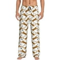 thumbnail image 2 of Goofa Leopard Print Printed Soft Pajama Pants for Men, Wide Leg Comfy Casual Lounge Yoga Pants-, 2 of 9