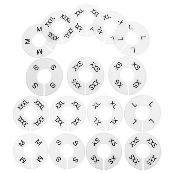 HEMOTON 40pcs Round Closet Size Closet Rack Dividers for Wardrobe Organization Clothing Rack Separators for Home Retail Stores and Display Rooms