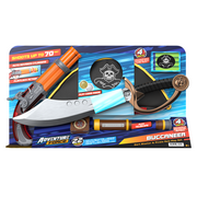Adventure Force Pirate Roleplay Set Buccaneer Dart Blaster 12-Piece Set: Blaster, Sword, Pirate Hat, Play Telescope, Play Compass, 4 Univseral Foam Darts, 4 Play Coins, 8+