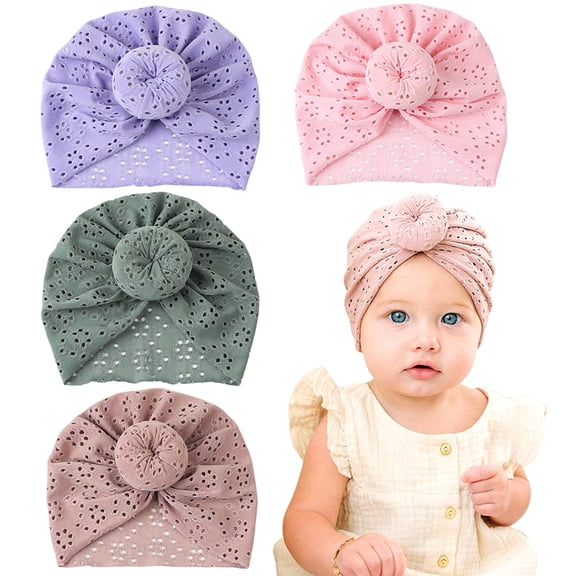 Baby Indian Turban – Soft Bohemian Big Bow Hat for Girls & Boys, Photography Props, Nursery & Daily Wear