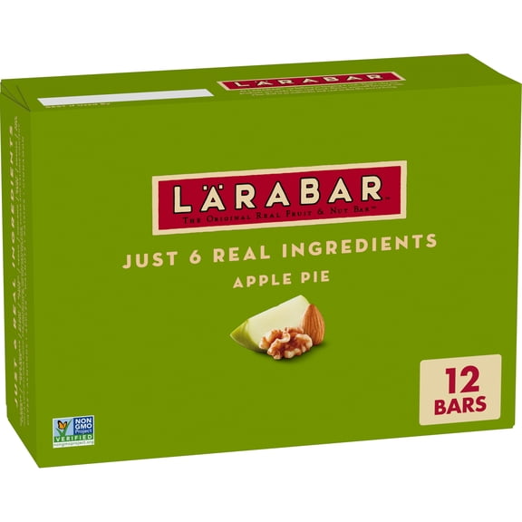 Larabar Apple Pie, Fruit and Nut Bars, Gluten Free and Vegan, 12 Count, 19.2 oz