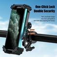 thumbnail image 3 of JVV Heavy Duty Motorcycle Phone Mount, Anti-Shake Bike Phone Holder for Handlebar & Mirror, Universal Fit for E-Bike, Scooter, Bicycle, Compatible with iPhone & Android 4.7"-6.8" Phones, 3 of 16