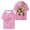 Pink, variant on Luar La L 2025 Tour Hooded T-shirt Women Men Fashion Short Sleeve Tee Casual Streetwear Clothes