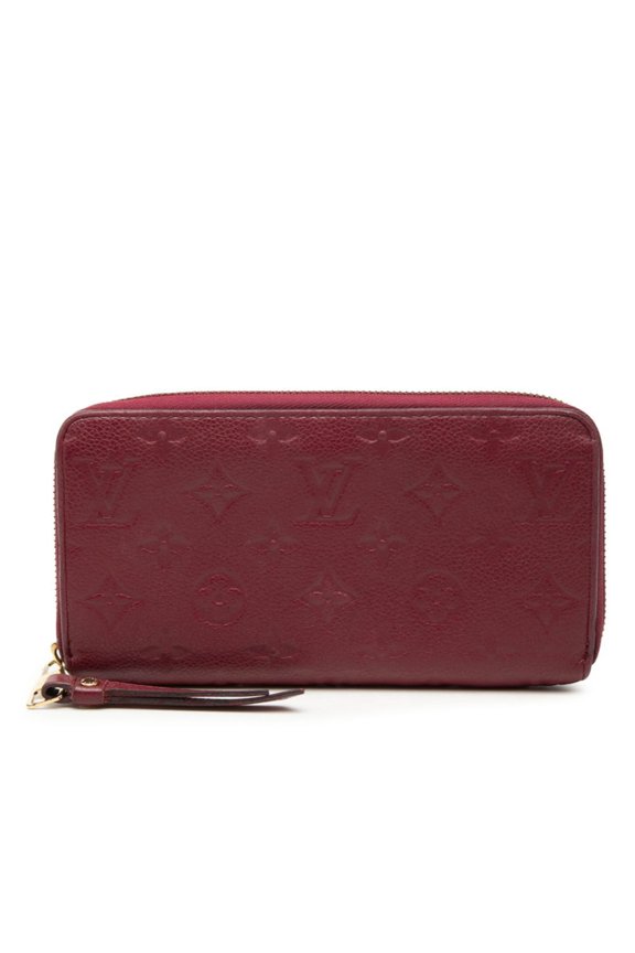 Pre-Owned Louis Vuitton Monogram Empreinte Zippy Wallet Round Zip Long M62214 Raisin Purple...