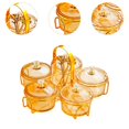 thumbnail image 6 of yotijay Appetizer Serving Tray Candy and Nut Dishes Luxury Dry Fruit Tray with Lid Snack amber, 6 of 9