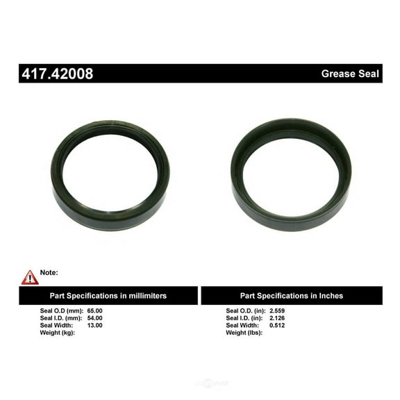 Centric 417.42008 Centric Premium Axle Shaft, Hub & Wheel Seals