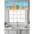 thumbnail image 4 of Slippers Beach Starfish Valances for Windows Life Is Better in Flip Flops Rod Pocket Curtains Valance Short Window Treatment Drapes for Living Room, Bedroom Bathroom 60"&nbsp;W x 14" L, 4 of 5