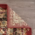 thumbnail image 3 of Contemporary Home Living 5' x 7' Red and Black Oriental Rectangular Area Throw Rug, 3 of 8