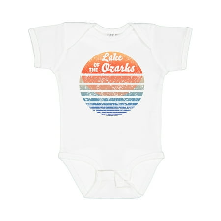 

Inktastic Lake of the Ozarks Distressed Retro Sunset Gift Baby Boy or Baby Girl Bodysuit