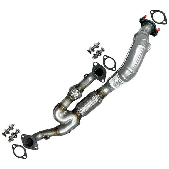 Stainless Steel Exhaust Front Flex Y-Pipe Fits  2007-2009 Kia Sedona 3.8L & 2007-2009 Hyundai Entourage 3.8L - Direct Fit