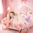 thumbnail image 3 of meiyoeat Personalized Monogram K Full Size Comforter Sets,Vintage Plant Floral Bedding Comforter Set For Girl,Pink Reversible,3pcs,1 Comforter and 2 Pillowcases, 3 of 7