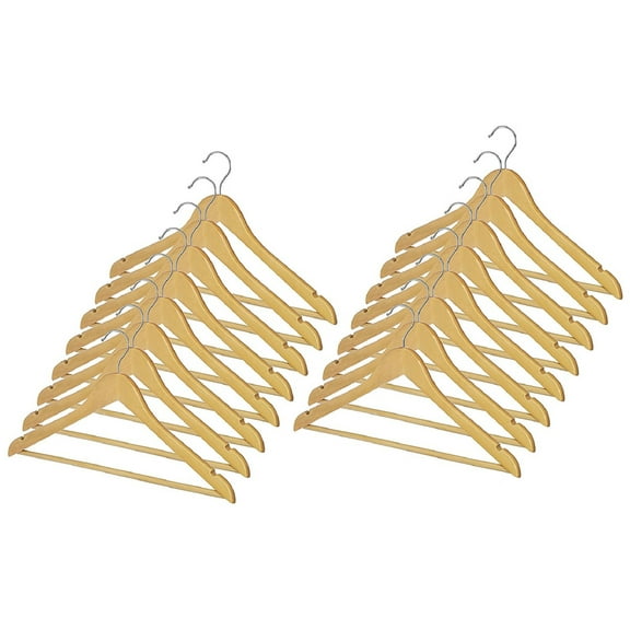 Whitmor Grade A Suit Wood Hangers, Set of 16
