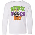 thumbnail image 3 of Inktastic April Fools Day with Funny Face Replacing O Long Sleeve Youth T-Shirt, 3 of 5