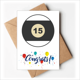 thumbnail image 1 of Deporte Billar simple patrón de geometría Sobre de la Carta de felicitación de la tarjeta de matrimonio, 1 of 4