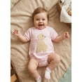 thumbnail image 5 of BemeyourBBs Newborn Baby Girl Summer Clothes PInk Plaid Bubble Romper One Piece Outfit Puppy Dog Embroidery Crew Neck Short Sleeve Infant Bodysuits Jumpsuits, 5 of 9