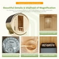 thumbnail image 6 of Patiowell 2-4 Person Outdoor Barrel Sauna, with 4.5KW Internally Controlled Sauna Stove, Waterproof and Moistureproof, 6 of 10