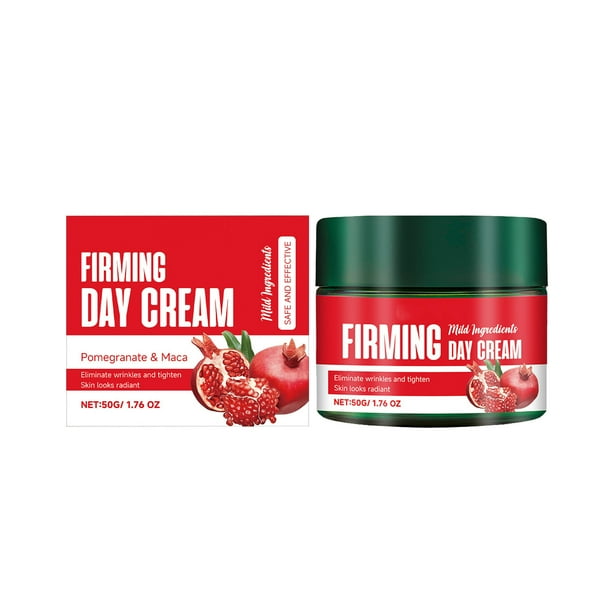 Cremas y humectantes. Crema reafirmante de día. Cosméticos. Crema facial antiarrugas natural con aceite de granada y péptidos de maca. Crema hidratante que reduce las arrugas. 50 g.