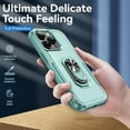 thumbnail image 5 of ZHaobin Shockproof Heavy Duty Armor 2N1 Phone Case for IPhone 16 Pro Max 15 14 13 Plus Magnetic Ring Holder Stand Bumper Otter Cover Box (Champagne,For iPhone 15 Pro), 5 of 7