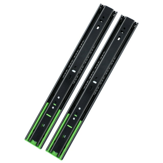 10-16 inch Full Extension Drawer Slide Rail, Heavy Duty Soft Close Ball Bearing Track, 3 Section Furniture Rail Slides