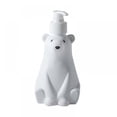 thumbnail image 1 of 900/450/300ml Cute Bear PET Soap Bottle White Bathroom Shower Gel Refillable Bottles Shampoo Wash Hair Conditioner Lotions Press Dispenser, 1 of 6