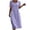 *Purple, variant on VBVC Women's Short Sleeve Cotton Linen Midi Dress , Summer Tie Sleeve Dresses For Women,Ladies' Crew Neck Loose Dress with Pockets,Black,S-3XL