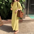 thumbnail image 2 of Lindreshi Fall Dresses for Women 2023 Homecoming Dresses Fashion Women 3/4 Sleeve Backless Lace Patchwork Evening Long Dress, 2 of 6