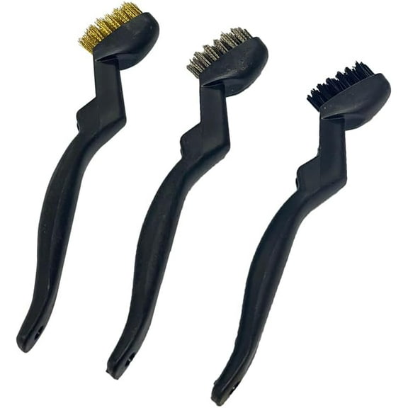 3 Pieces Sets Stainless Steel Nylon Wire Durable Brush Cleaning Paint Metal Rust Remover Brushes, for Cleaning Welding Slag and Rust, BBQ Grill