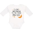 thumbnail image 3 of Inktastic I Love My Uncle To The Moon and Back Boys or Girls Long Sleeve Baby Bodysuit, 3 of 5