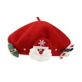 thumbnail image 2 of Milageto Christmas Hat French for Holiday Traveling Cosplay Hat Red, 2 of 8