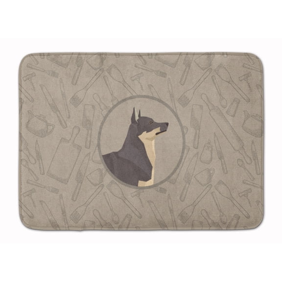Swedish Vallhund In the Kitchen Machine Washable Memory Foam Mat