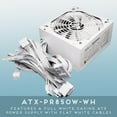 thumbnail image 2 of Apevia ATX-PR850W-WH 850W 80+ Gold Gaming Power Supply – ATX 3.0, PCIe 5.0 / Gen5 12VHPWR, Active PFC, White, 2 of 4
