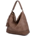 thumbnail image 2 of Ampere Creations Aida Woven Embellishment Hobo Bag in Stone, 2 of 6