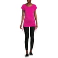 thumbnail image 6 of Oh! Mamma Maternity Women's Scoop Neck Tee with Side Seam Drawstring (Women's & Women's Plus), 6 of 6