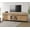 Oak, variant on WAMPAT 3-in-1 Modern Entertainment Center TV Stand for TVs up to 100 Inch, with Metal Base & 2 Adjustable Shelves, Living Room TV Console, Oak