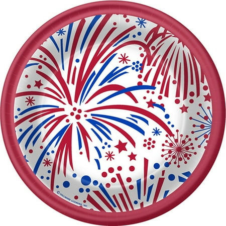 Fireworks Design 7" Dessert Plates