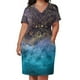 thumbnail image 2 of Gold floral mandala and confetti image Loose Pocket Dress dress summer women party dresses, 2 of 6