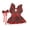🍛 Red, variant on Christmas Dog Dress with Bow Skirt and Leash Access for Holiday Party and Daily Wear