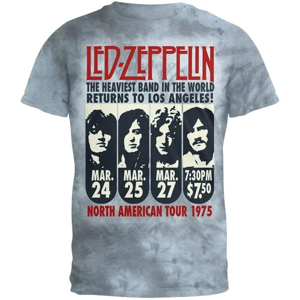 Led Zeppelin - Led Zeppelin - L.A. 1975 Tie Dye T-Shirt - Large ...