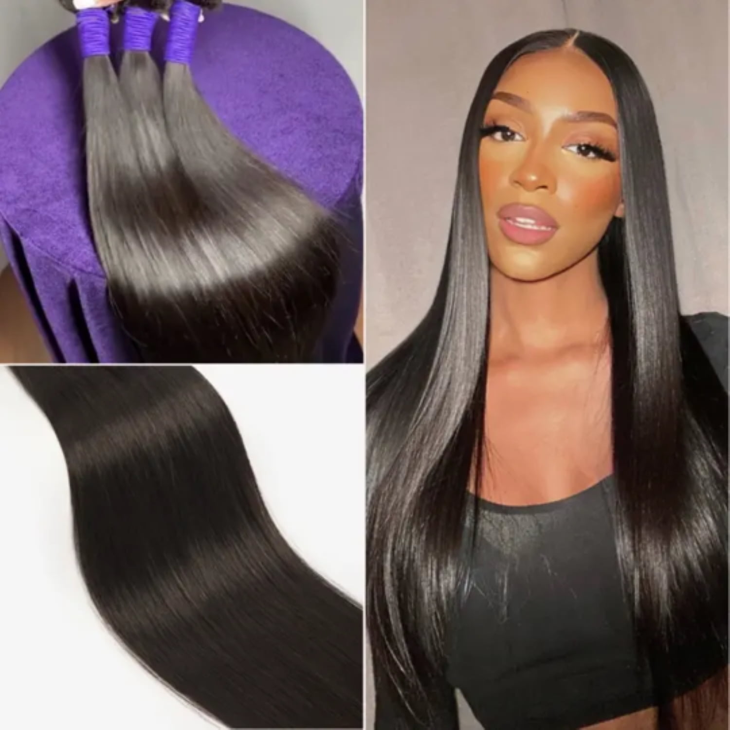 LUVME 20" Upgraded Brazilian Hair | 1pc Straight 100% Virgin Brazilian Human Hair Bundle