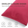 thumbnail image 2 of PiccoCasa 2 Pack Soft Microfiber Pillow Case, 14" x 20", Burgundy Envelope Closure, 2 of 8