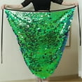 thumbnail image 4 of JBXKXYW Women'S Skirts Women'S Sequin Skirt Long Wrap Skirt Sexy Maxi Skirt Glitter Skirt Belly Dance Skirt Party Costume Sequins Mini Skirt For Women Glitter Skirt Womens Skirt (Green,L), 4 of 4