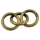 thumbnail image 2 of Paquete de 6 anillos de mosquetón para abrir puertas con gancho para colgar llaveros, llaveros, Bronce, 2 of 7