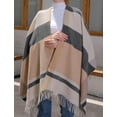 thumbnail image 3 of Zhengup Women's Elegant Shawl Wraps Open Front Cardigan Sweater for Travel Plane Blanket, 3 of 6