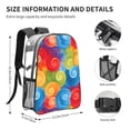 thumbnail image 2 of 16 Inch Transparent Backpack With Lightweight And Durable Design Without Pockets Transparent For Work Business Travel Sports Indianred Tie-Dye Background Vibrant Colors And Swirling, 2 of 7