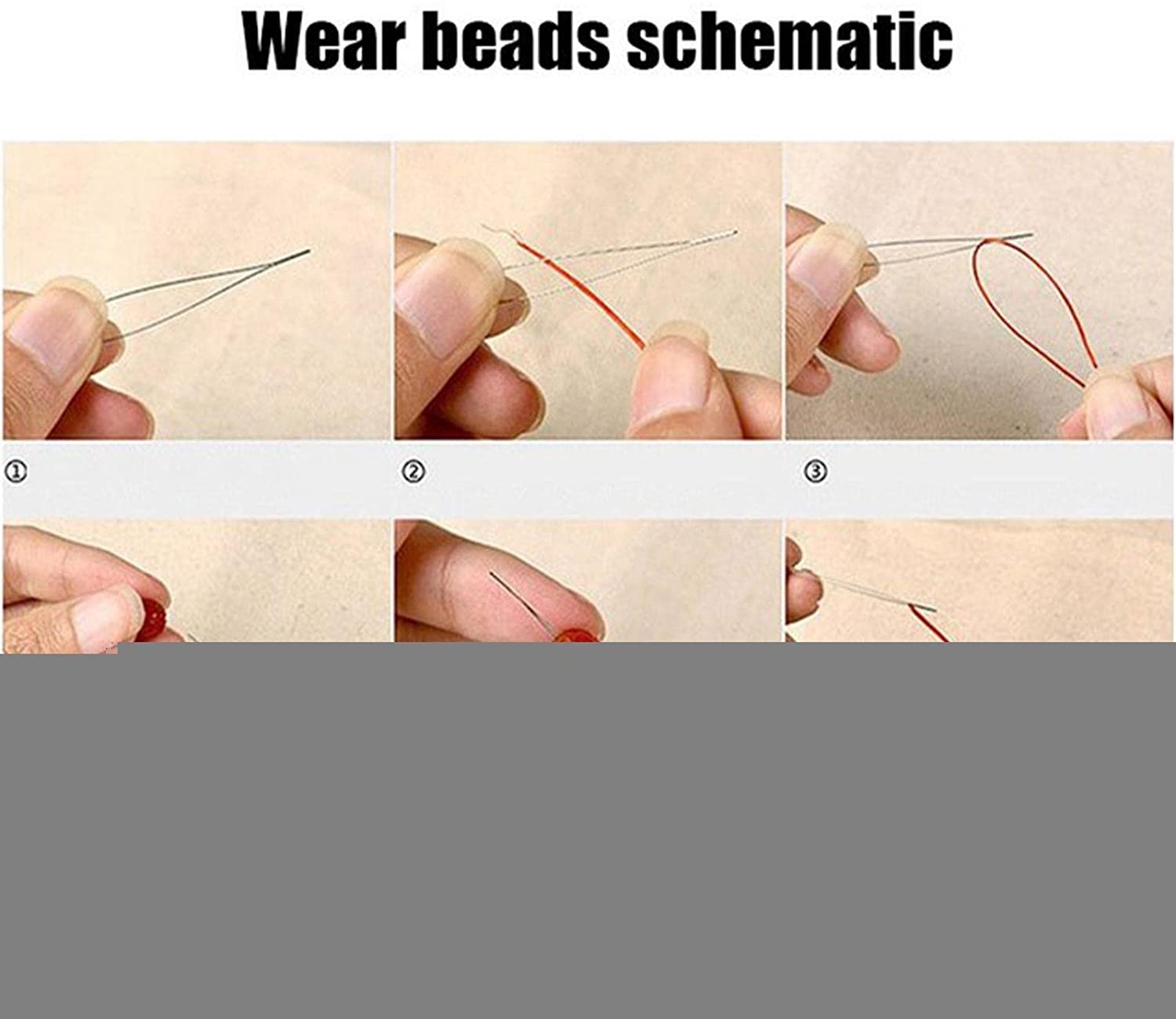 Beading Needles, Bead Threader for Jewelry Making, Collapsible Eye Beading  Needles for String Seed Waist Beads Bracelet Necklace