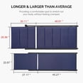 thumbnail image 5 of PURPLE LEAF Extra Large Outdoor Chaise Lounge 2 Pieces Aluminum Lounge Chair with Wheels Reclining Chair for Patio Pool Beach Sunbathing Navy Blue Oversized Lounger, 5 of 10